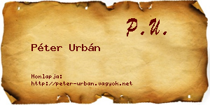 Péter Urbán névjegykártya