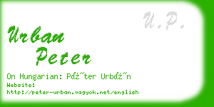 urban peter business card